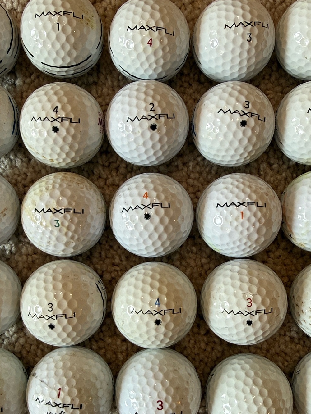 25 Maxfli Assorted Golf Balls